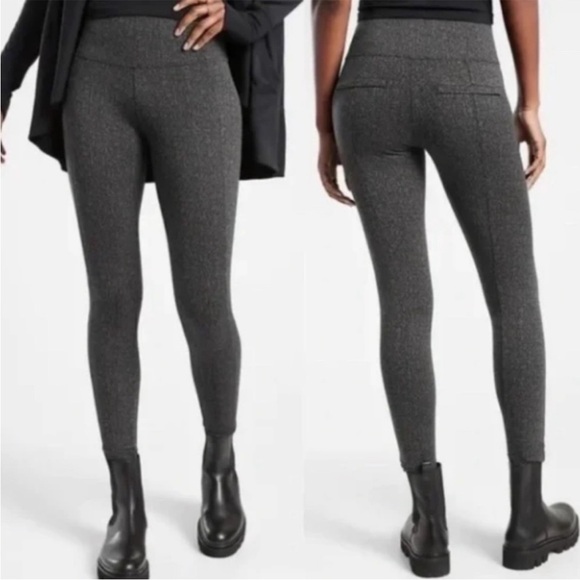 Athleta Delancey Herringbone Tight Grey City Pants - Picture 1 of 16